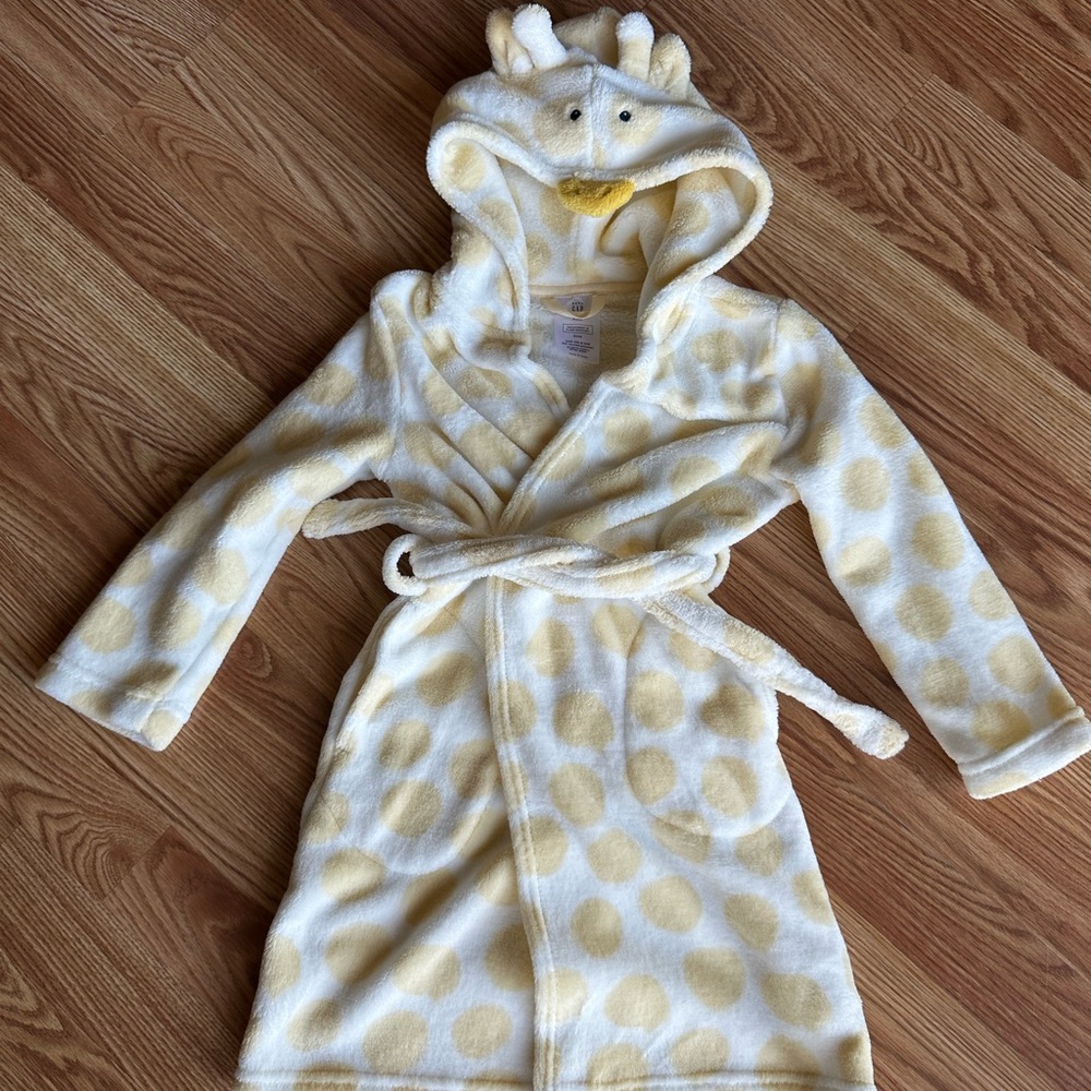 GAP Yellow Polka Dot Kids Robe